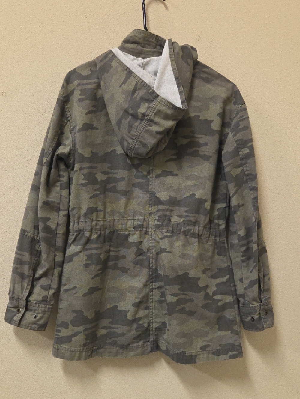 Women Camo Hooded Field Jacket - Olive Green Size XS - Picture 5 of 6